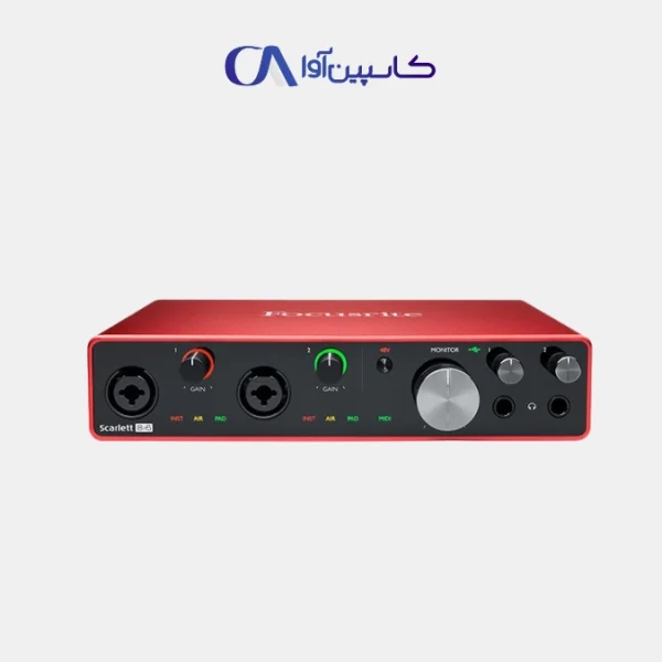 کارت صدای Focusrite Scarlett 8i6 G3 با ۸ ورودی و ۶ خروجی آنالوگ
