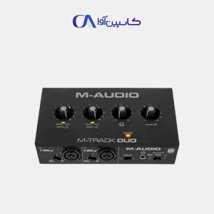 کارت صدا M-Audio M-Track Duo با دو ورودی XLR/TRS و بدنه مشکی فشرده