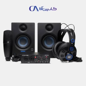 پکیج کامل ضبط صدا PreSonus AudioBox 96k شامل کارت صدا، میکروفن و هدفون