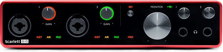 Focusrite-Scarlett-8i6-G3-پری-‌امپ‌-های-برنده-جایزه-Focusrite-مجهز-به-Air-Mode