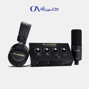 کارت صدا M-Audio M-Track Duo HD Pack به همراه میکروفون M100 و هدفون HDH41