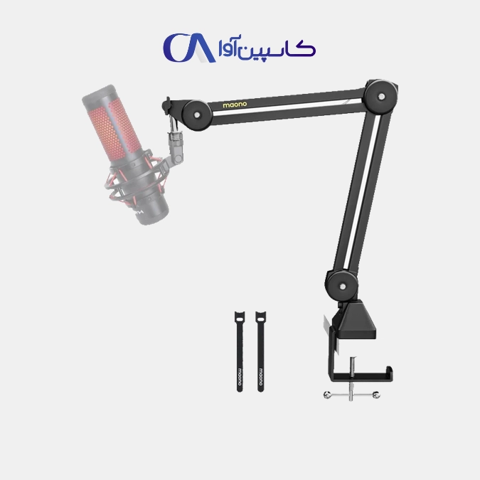 maono-ba37-1 پایه میکروفون بازویی Maono AU-BA37 با بازوی فلزی و گیره نصب روی میز